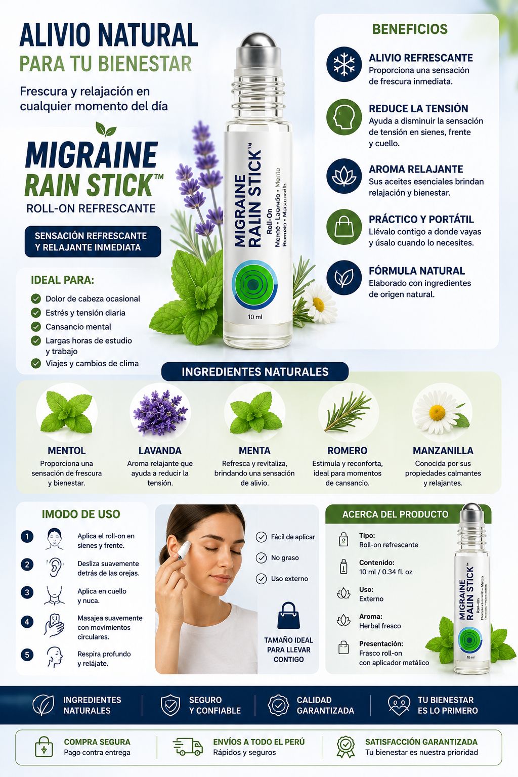 Migraine Rain Stick™ | Frescura y Bienestar en Segundos