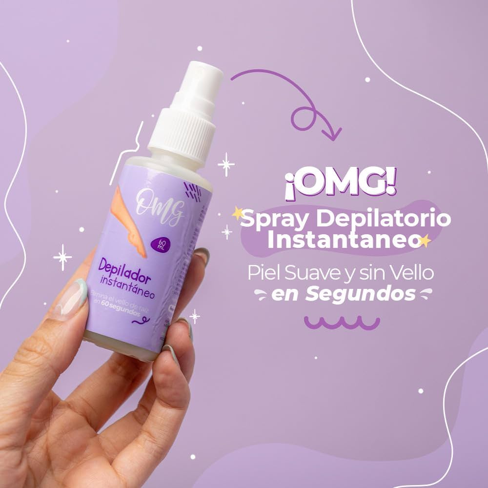 SPRAY DEPILATORIO OMG ™ ⭐⭐⭐⭐⭐ ELIMINA EL BELLO EN 60 SEGUNDOS