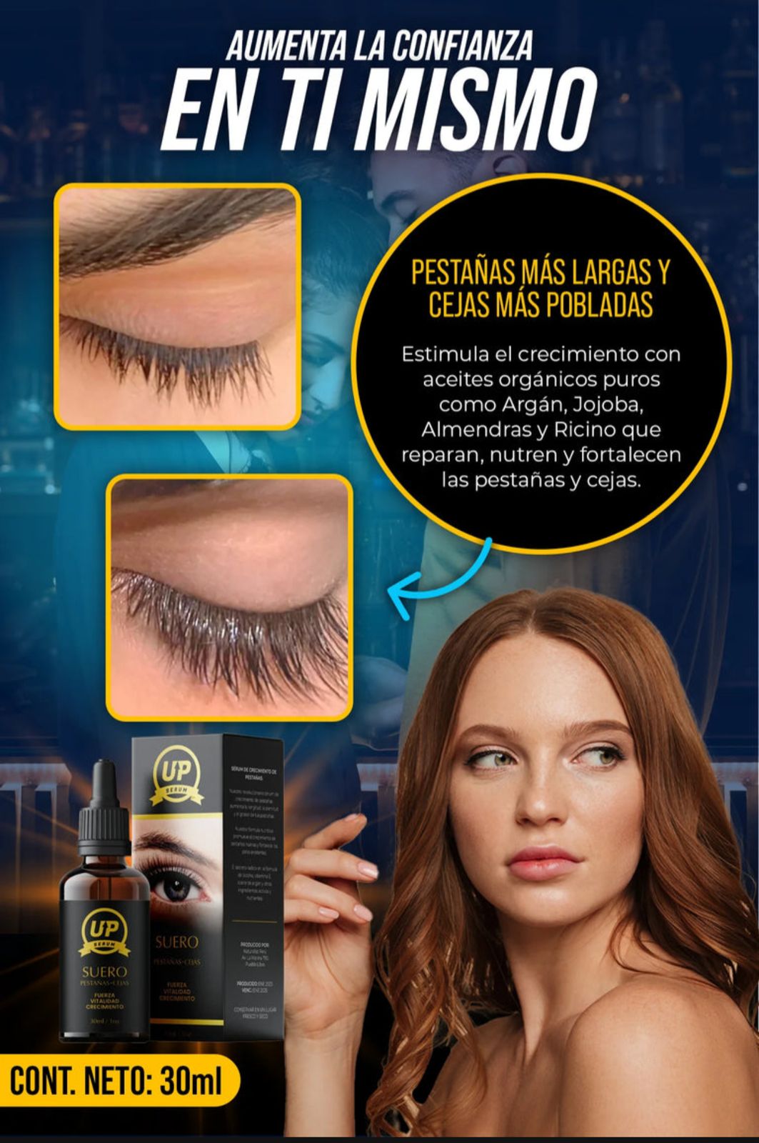 SERUM UP PRO ™ ⭐⭐⭐⭐⭐ Alargador de pestañas y cejas