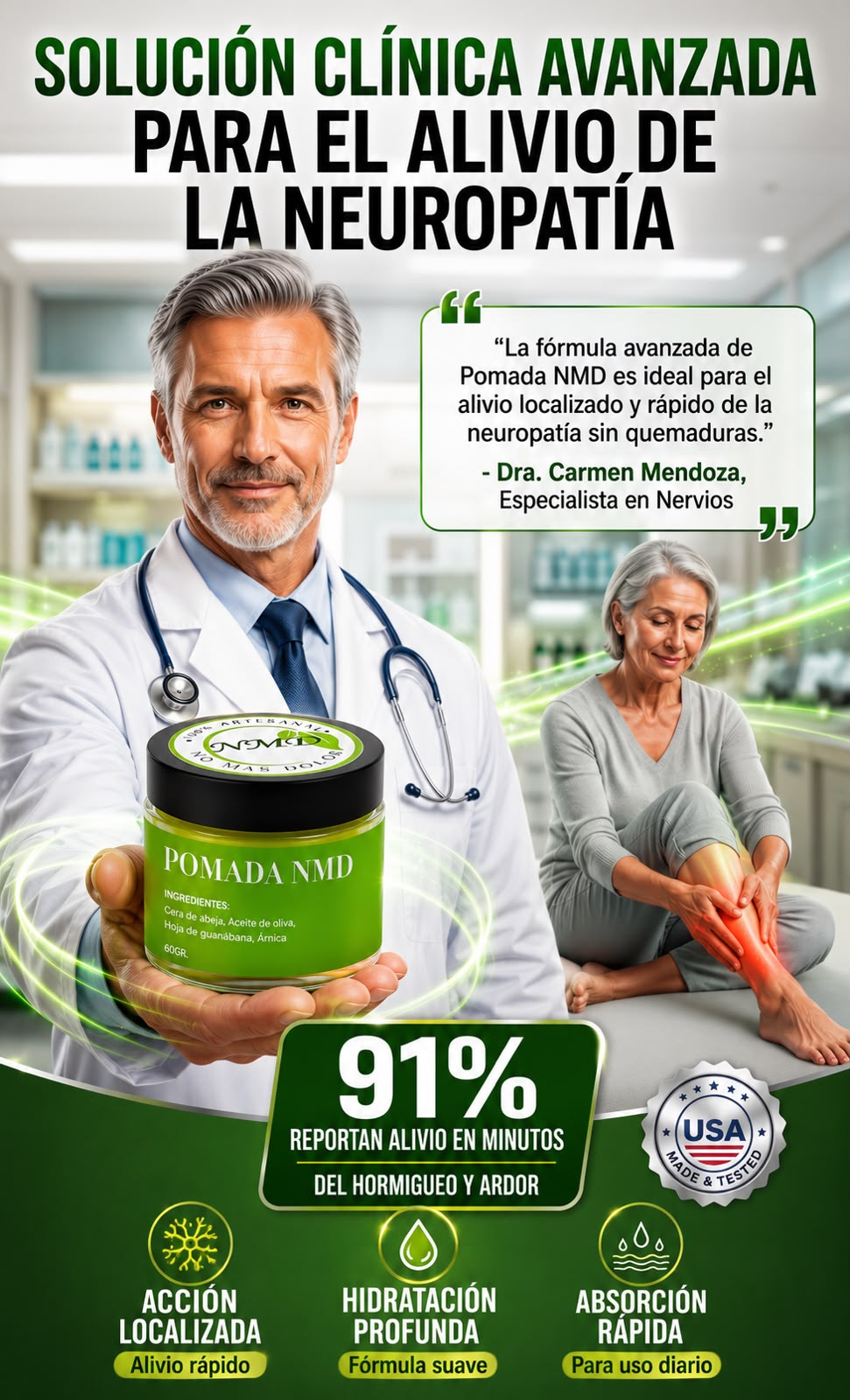 POMADA NMD™ ⭐⭐⭐⭐⭐Alivia los sintomas de la neuropatia