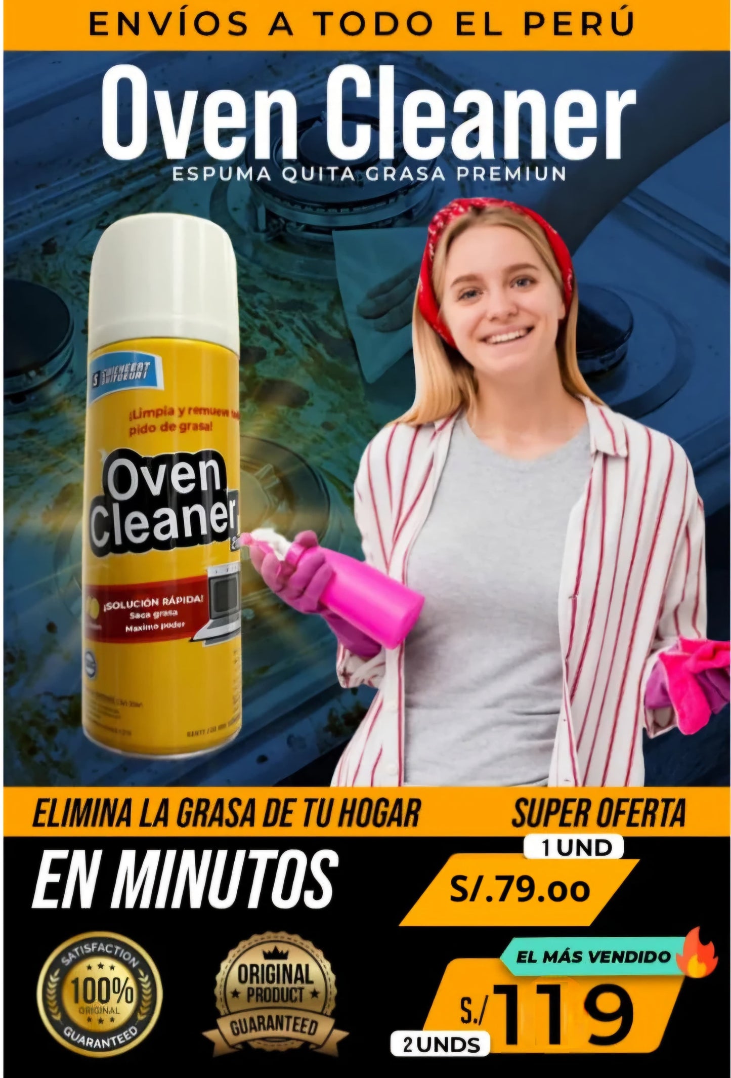 OVEN CLEANER ™ ⭐⭐⭐⭐⭐ESPUMA QUITA GRASA