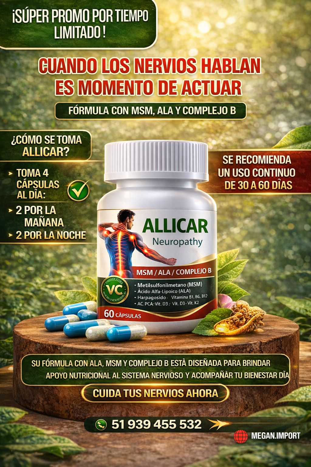 ALLICARP⭐⭐⭐⭐⭐Apoya a la salud de los nervios