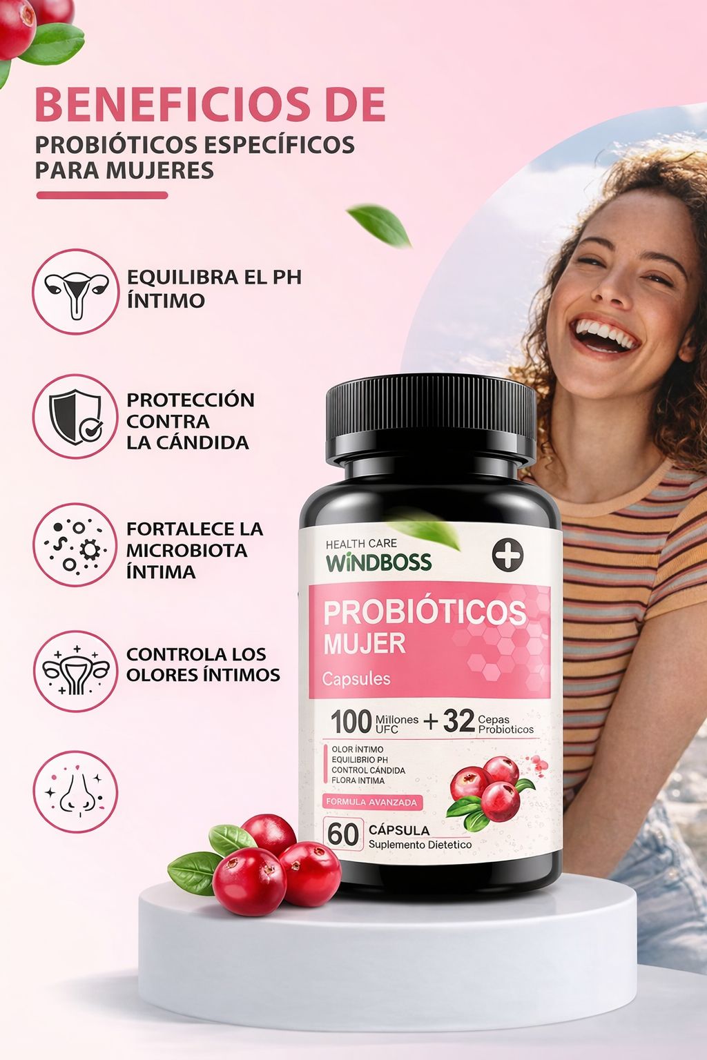 PROBIOTICOS MUJER⭐⭐⭐⭐⭐  Equilibra tu bienestar desde adentro