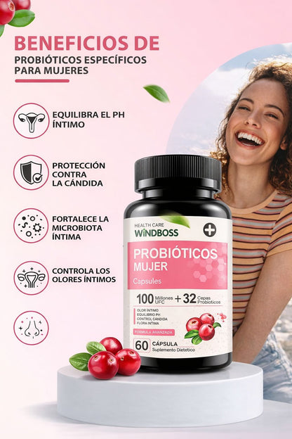 PROBIOTICOS MUJER⭐⭐⭐⭐⭐  Equilibra tu bienestar desde adentro