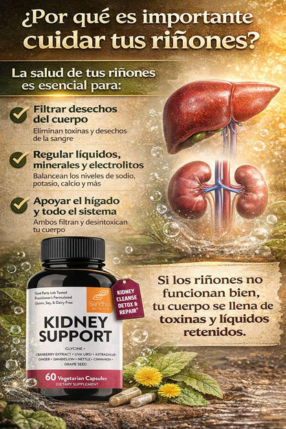 KINDEY SUPPORT™ ⭐⭐⭐⭐⭐ Apoyo para la función renal y sentirte más ligero.