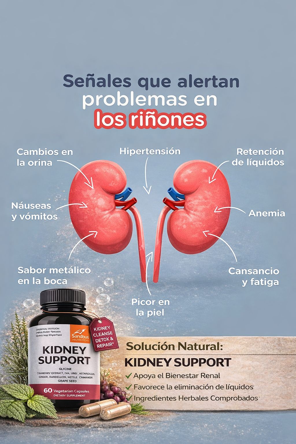 KINDEY SUPPORT™ ⭐⭐⭐⭐⭐ Apoyo para la función renal y sentirte más ligero.